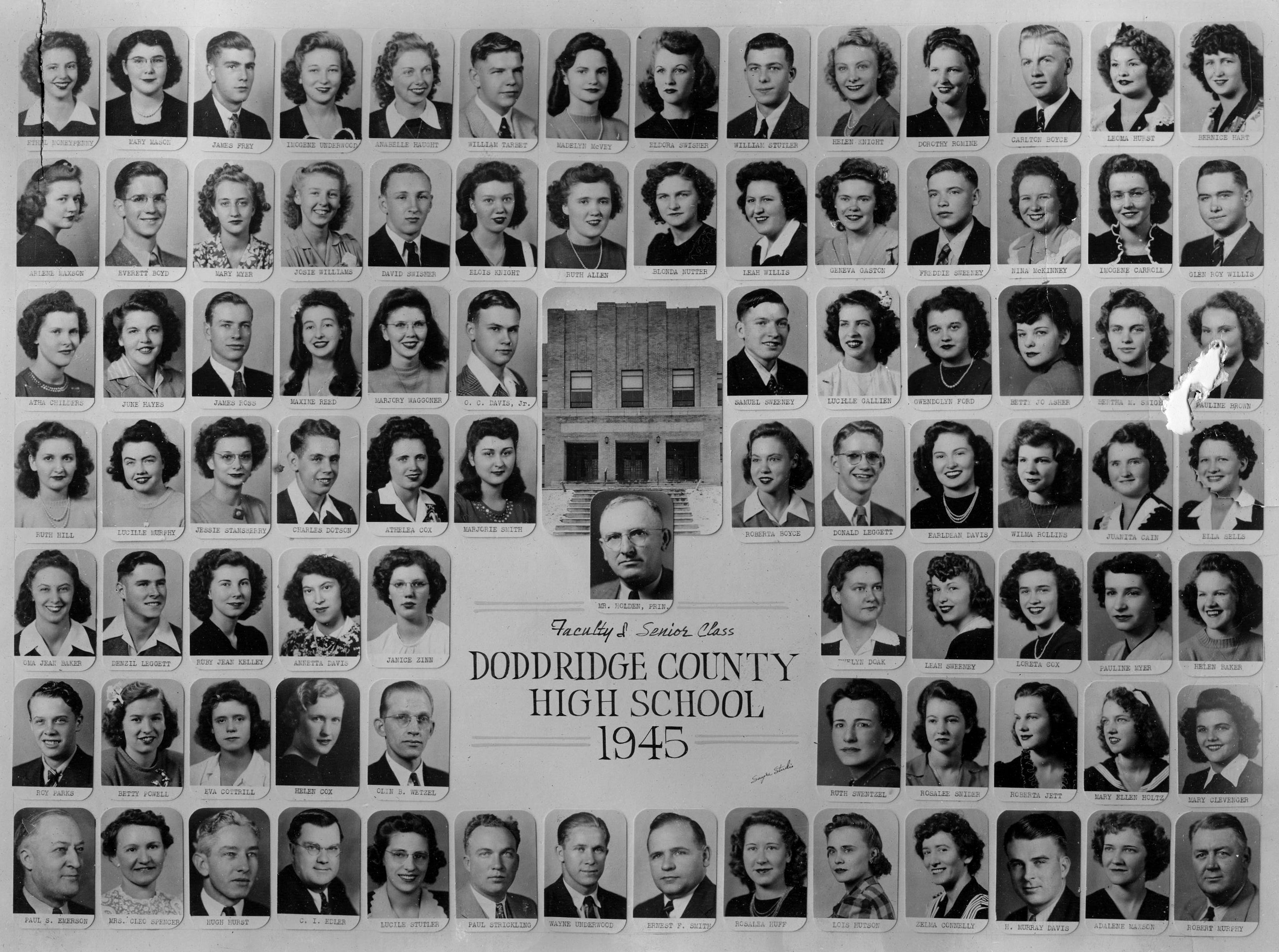 1945 Doddridge County High School Senior Photo