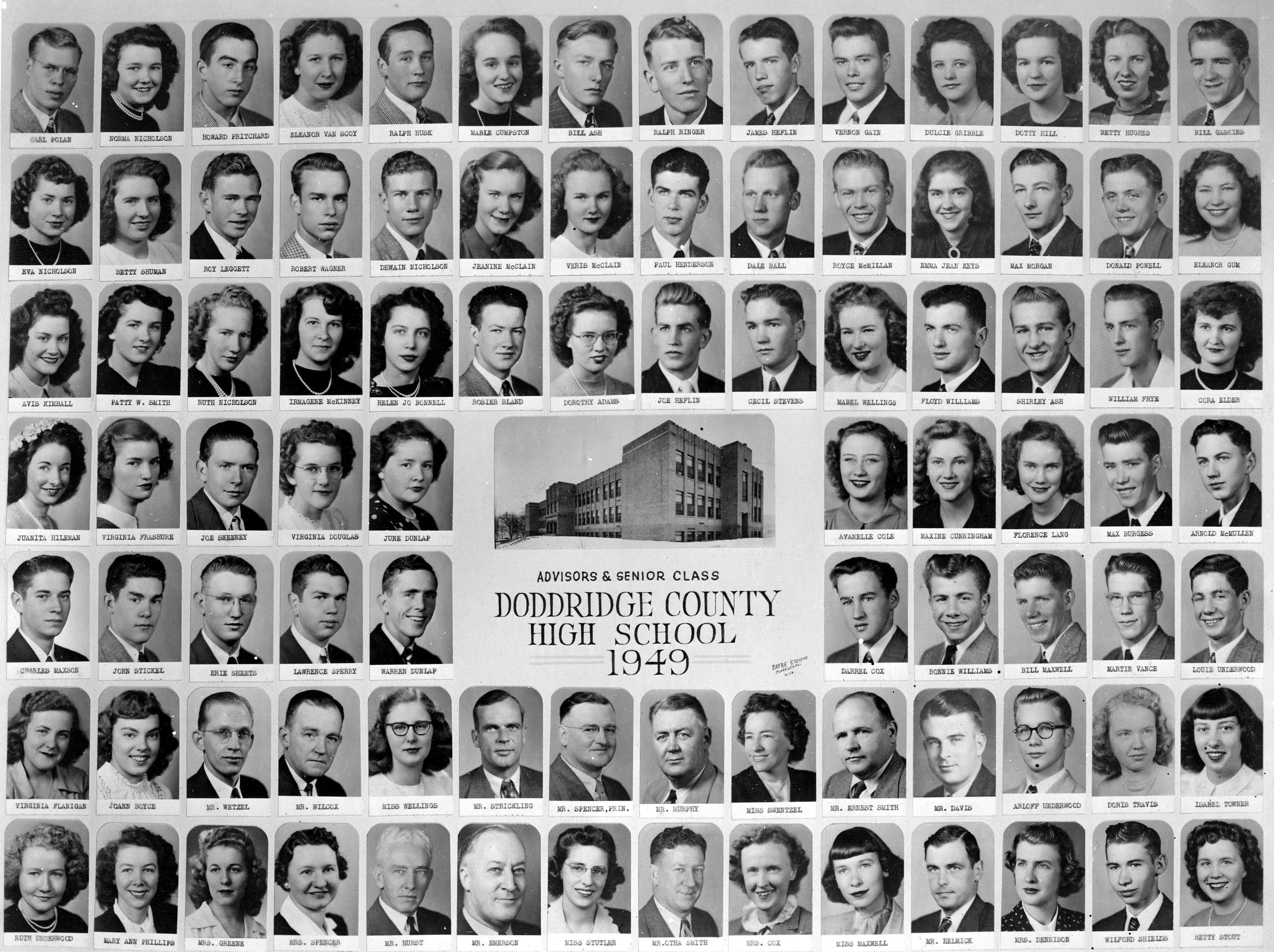 1949 Doddridge County High School Senior Photo